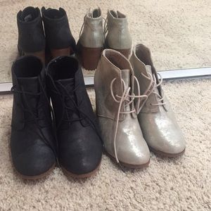 Two pairs of TOMS Botties